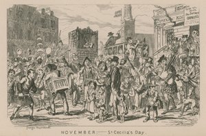 Novembre - Jour de Sainte Cécile - George Cruikshank