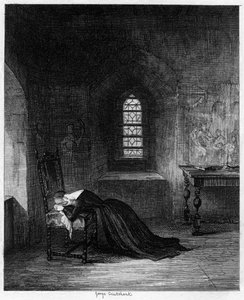 La reine Jane emprisonnée dans la tour de brique, Tour de Londres, 1553-1554 - George Cruikshank
