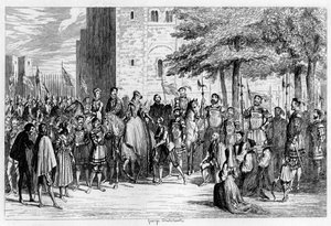 La reine Mary recevant les prisonniers sur la Tour Verte, 1553, 1840 - George Cruikshank