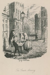 Scène de la vie londonienne : Les rues - matin - George Cruikshank
