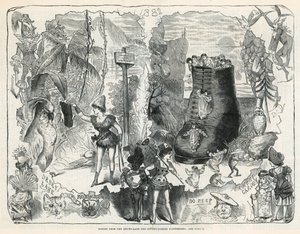 Scènes des pantomimes de Drury Lane et Covent Garden