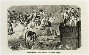 Septembre - Sur-embarquement et sous-embarquement, des gravures sur acier de George Cruikshank aux Almanachs comiques : 1835-1853 - George Cruikshank