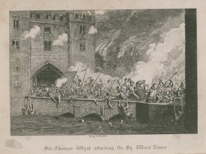 Sir Thomas Wyat attaquant la tour By Ward - George Cruikshank