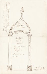 Croquis de Recoin Octogonal avec Colonnes - George Cruikshank