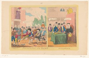 Caricature de la politique intérieure anglaise, 1820 - George Cruikshank