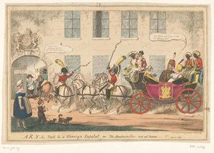 Caricature de la princesse Caroline, 1817 - George Cruikshank