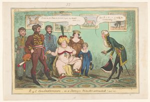 Caricature de la princesse Caroline, 1817 - George Cruikshank