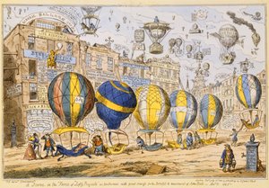 Ballons de Taxi, pub. par G. Humphrey, 1825 - George Cruikshank
