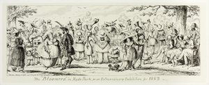 Les "Bloomers" à Hyde Park, ou une exposition extraordinaire pour 1852, des gravures sur acier de George Cruikshank aux Almanachs comiques : 1835-1853