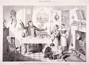 La Bouteille, 1847 - George Cruikshank