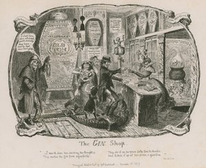 Le magasin de gin - George Cruikshank