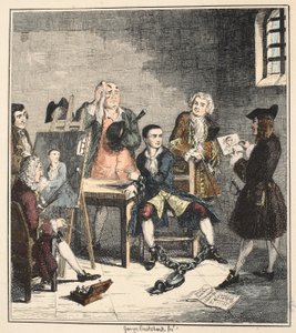 Le Portrait, illustration de Jack Sheppard : Une romance par William Harrison Ainsworth, publié 1839 (eau-forte en couleur) - George Cruikshank