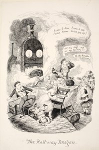 Le dragon du chemin de fer, publié en 1841 - George Cruikshank