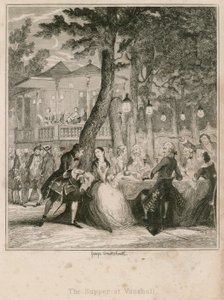 Le souper aux jardins de Vauxhall, Londres - George Cruikshank