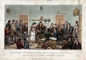 Tom et Jerry en observateurs au tribunal de Bow Street, Londres, 1821 - George Cruikshank