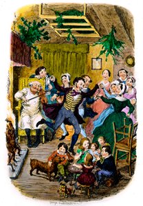 Carte de Noël victorienne par George Cruikshank - George Cruikshank