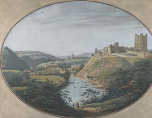 Vue de Richmond, Yorkshire, Angleterre, 1788 - George Cuit