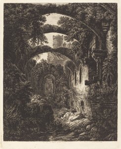 La grande salle du château de Conway - George Cuitt the Younger