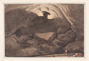 Scène dans une grotte - George Cumberland