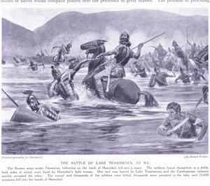 La bataille du lac Trasimène 217 av. J.-C.
