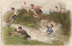 Cross country, un ruisseau - George Derville after Rowlandson