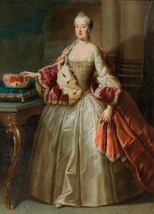 Portrait de Maria Anna de Pfalz-Sulzbach 1722-1790, Princesse de Bavière - George Desmarées