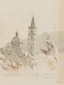 Alassio, depuis le chemin de fer, En Passant!, 12 mars 1878 - George Douglas Tinling
