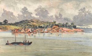 Port intérieur, côté sud, Singapour, c.1859-62 - George E.L.S. Sanford