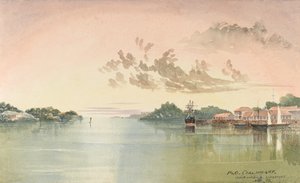 P&O Quai à charbon, port intérieur de Singapour, août 1862 - George E.L.S. Sanford