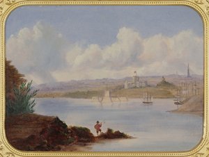 Government House et Pinch Gut Island, Sydney Harbour, 19ème siècle - George Edward Peacock