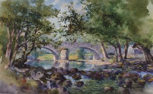 Vieux pont près de Bettws-y-Coed, Nord du Pays de Galles, 1899 - George Elbert Burr