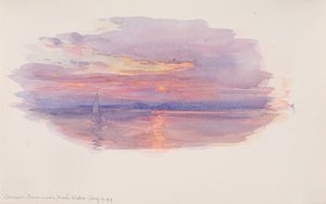 Coucher de soleil, Caernarvon, Nord du Pays de Galles, 1899 - George Elbert Burr