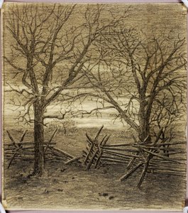 Sans titre, dessin de transfert pour novembre - George Elbert Burr