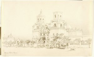 Sans titre (dessin de report pour la mission San Xavier, Tucson, Arizona) - George Elbert Burr