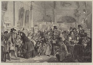 Élection des orphelins à la taverne de Londres, scrutin - George Elgar Hicks