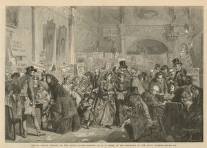 Élection des orphelins à la London Tavern (gravure) - George Elgar Hicks