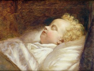 Le jeune Frédéric enfin endormi, vers 1855