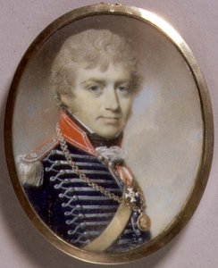 Portrait miniature de Sir Charles Burrell Blunt, vers 1798 - George Engleheart