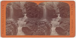Paysage de Watkins Glen, Rainbow Falls et Triple Cascades - George F. Gates