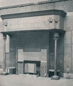 Cheminée conçue par C. Harrison Townsend avec sculpture conçue et exécutée par George Frampton - Charles Harrison Townsend