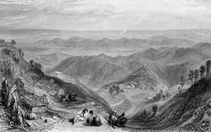 Mussooree et le Dhoon, depuis Landour - George Francis White