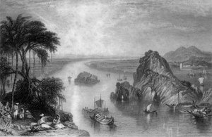 Rochers à Colgong sur le Gange - George Francis White