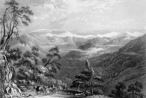 Chaîne enneigée, depuis Landour - George Francis White