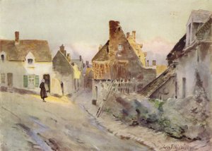 Une vieille rue à Étaples - George Franck Nicholls