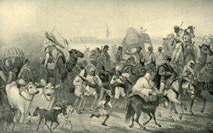Auxiliaires indigènes se précipitant vers Delhi, c1850s, 1901