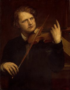 Étude à la lumière de la lampe : Herr Joachim - George Frederick Watts