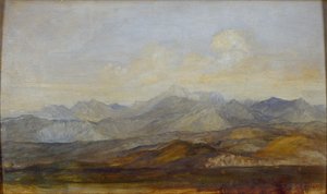 Les montagnes de Carrare depuis Pise - George Frederick Watts