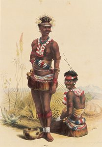Les danseuses du roi Panda (Mpande) - George French Angas