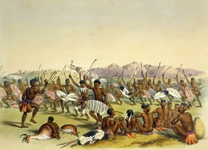 Danse de chasse zouloue près des montagnes Engooi, planche 14 de 