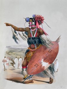 Guerrier zoulou, Utimuni, neveu de Chaka le défunt roi zoulou